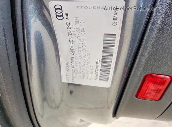 WAUGMAF45KN019892 2019 AUDI A4 Gray Widok komory silnika