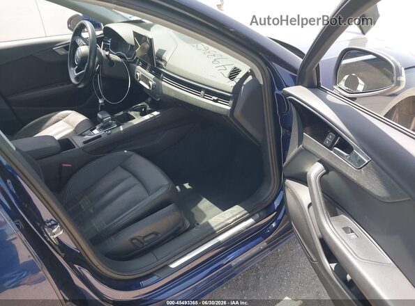 WAUGMAF48LN005292 2020 AUDI A4 Blue Widok wnętrza z przodu