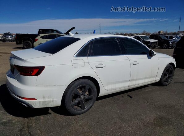 WAUGMAF4XKA023511 2019 AUDI A4 Белый Задняя правая четверть
