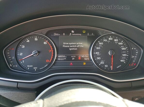 WAUGMAF4XLN005312 2020 AUDI A4 Серый Вид щитка приборов