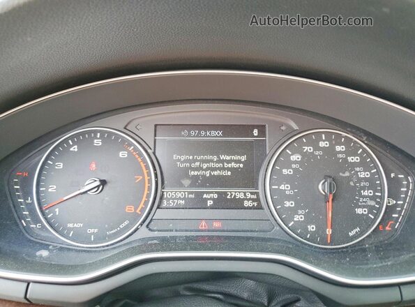 WAUGNAF41HN004473 2017 AUDI A4 Black Widok zestawu wskaźników