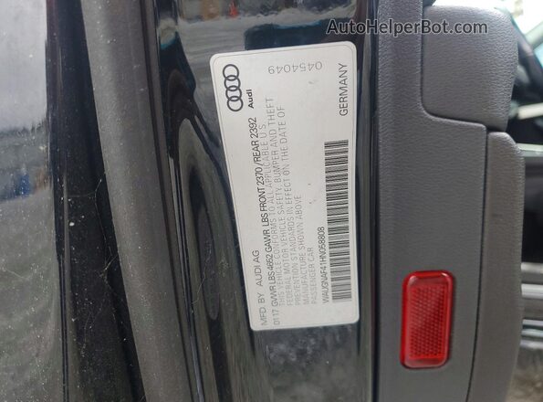 WAUGNAF41HN058808 2017 AUDI OTHER Black VIN sticker view