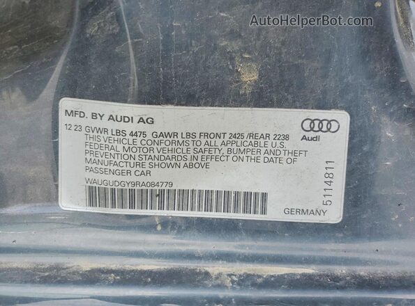 WAUGUDGY9RA084779 2024 AUDI A3 Charcoal 