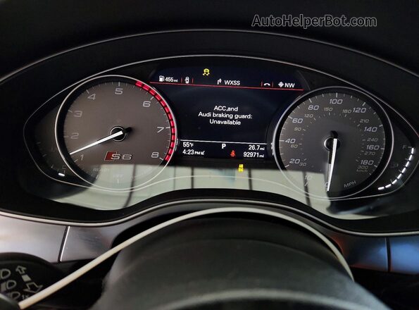WAUH2AFC7GN038579 2016 AUDI S6 White Instrument cluster view