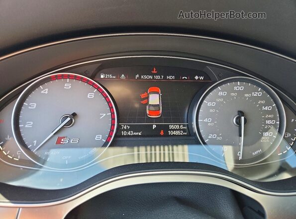 WAUH2BFC1GN061684 2016 AUDI S6 Gray ხელსაწყოთა პანელის ხედი