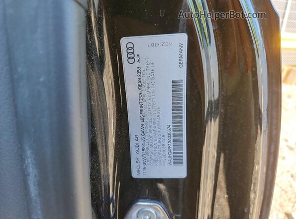 WAUHGAFR1GA035674 2016 AUDI A5 Black ძრავის განყოფილების ხედი