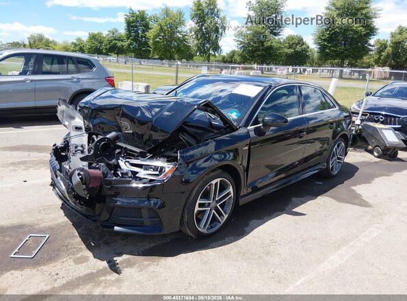 WAUJ8GFF6J1063789 2018 AUDI A3 Black წინა მარცხენა ხედი სამი მეოთხედიდან