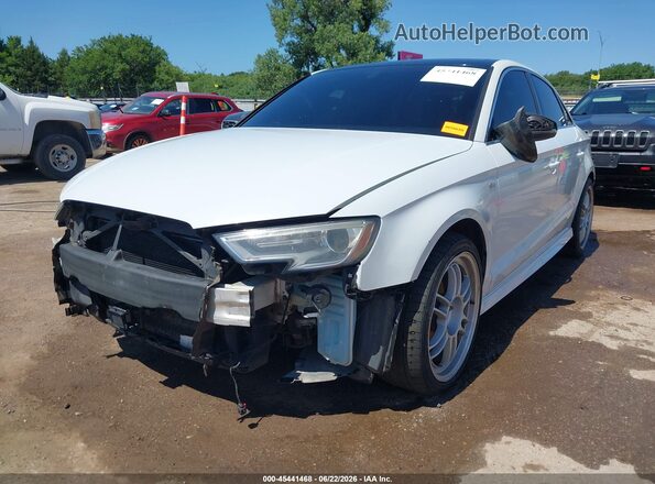 WAUJ8GFF7H1008391 2017 AUDI A3 White Առջևի ձախ երեք քառորդ տեսարան