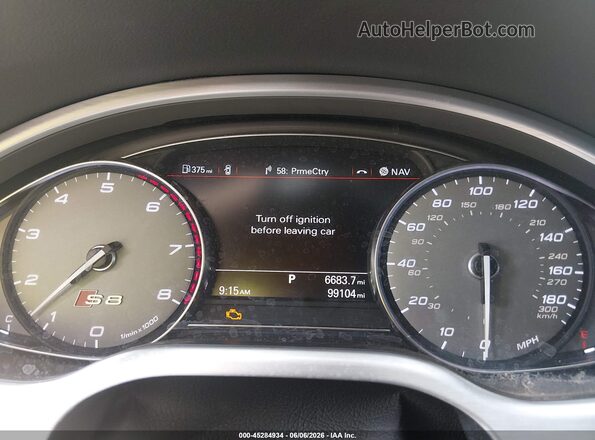 WAUJSAFD0GN009404 2016 AUDI S8 Черный Вид задних сидений