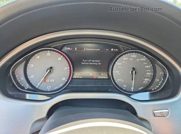 WAUJSAFD4GN008742 2016 AUDI S8 Black Vista del cuadro de instrumentos