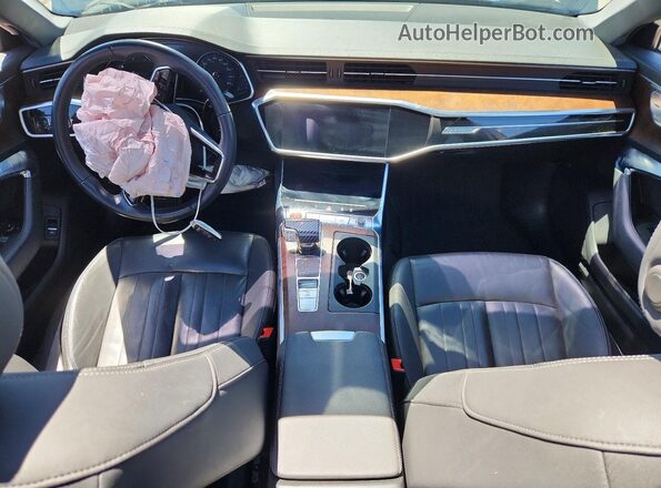 WAUK2AF25KN106495 2019 AUDI A6 Blue Вид панелі приладів