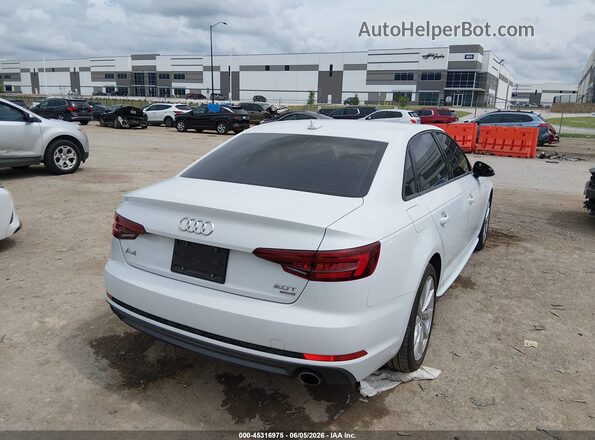 WAUKMAF44JN015356 2018 AUDI A4 White Задня права чверть