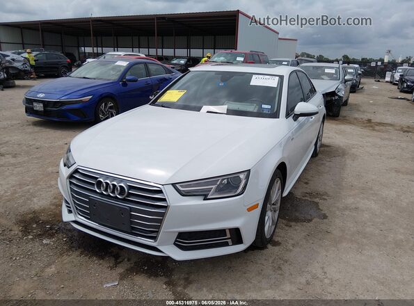 WAUKMAF44JN015356 2018 AUDI A4 White Передня ліва чверть