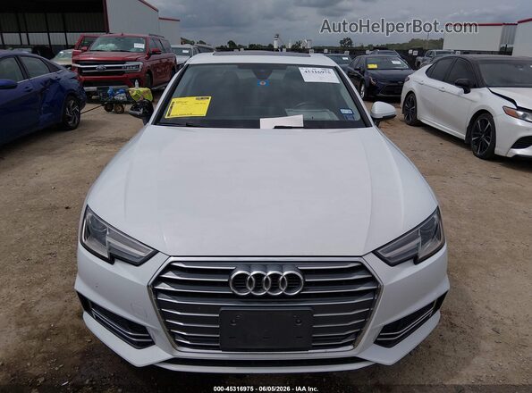 WAUKMAF44JN015356 2018 AUDI A4 White Вид щитка приладів