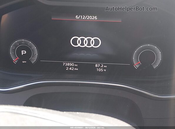 WAUL2AF21KN057445 2019 AUDI A6 Gray Vista de los asientos traseros