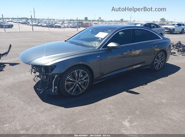 WAUL2AF21KN057445 2019 AUDI A6 Gray Vista tres cuartos delantera izquierda