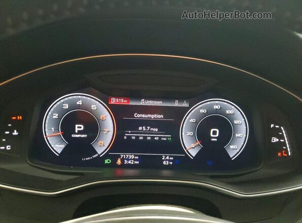 WAUL2AF21LN074523 2020 AUDI A6 Gray Vista del cuadro de instrumentos