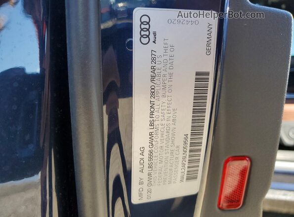 WAUL2AF26LN059564 2020 AUDI A6 Синий 