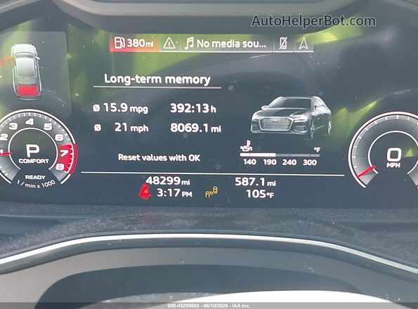 WAUL2AF26MN104648 2021 AUDI A6 Black უკანა სავარძლების ხედი