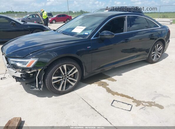 WAUL2AF26MN104648 2021 AUDI A6 Black წინა მარცხენა ხედი სამი მეოთხედიდან
