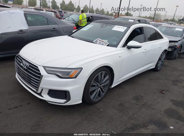 WAUL2AF2XKN095207 2019 AUDI A6 White წინა მარცხენა ხედი სამი მეოთხედიდან