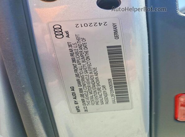 WAUL2BF20NN063506 2022 AUDI A6 Silver Vista del compartimento del motor