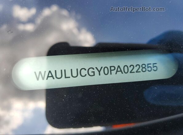 WAULUCGY0PA022855 2023 AUDI A3 Белый Вид наклейки с VIN-кодом