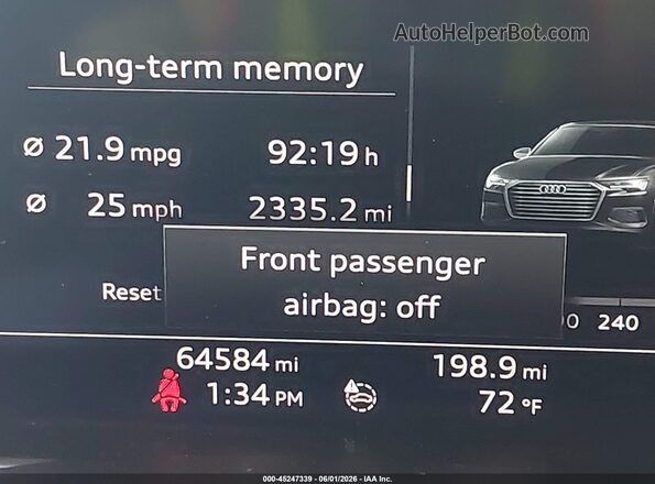 WAUM2AF24KN071179 2019 AUDI A6 Silver 