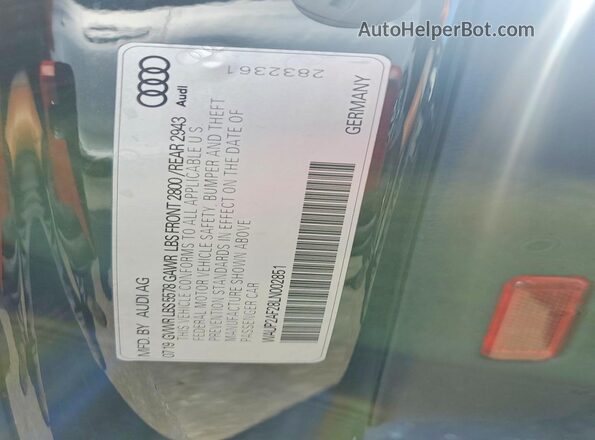 WAUP2AF28LN002851 2020 AUDI A7 Black Շարժիչի բաժամունքի տեսք