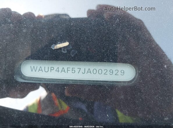 WAUP4AF57JA002929 2018 AUDI S5 Черный 