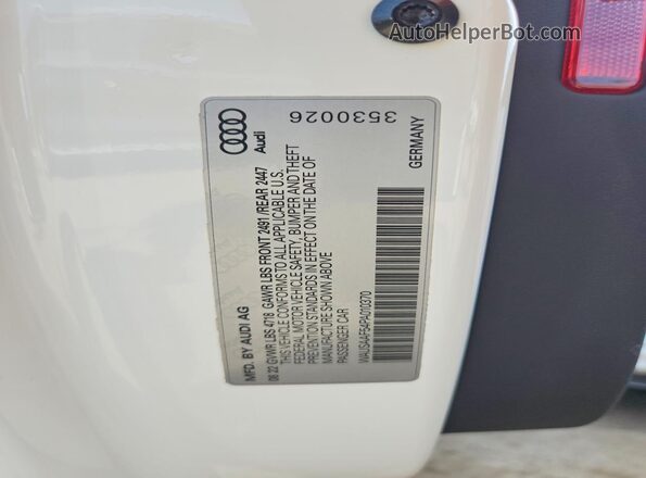 WAUSAAF54PA010370 2023 AUDI A5 White 