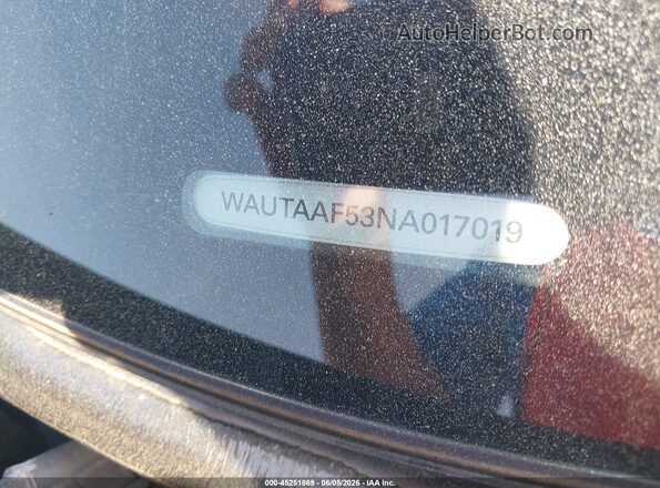 WAUTAAF53NA017019 2022 AUDI A5 Silver Вид підкапотного простору