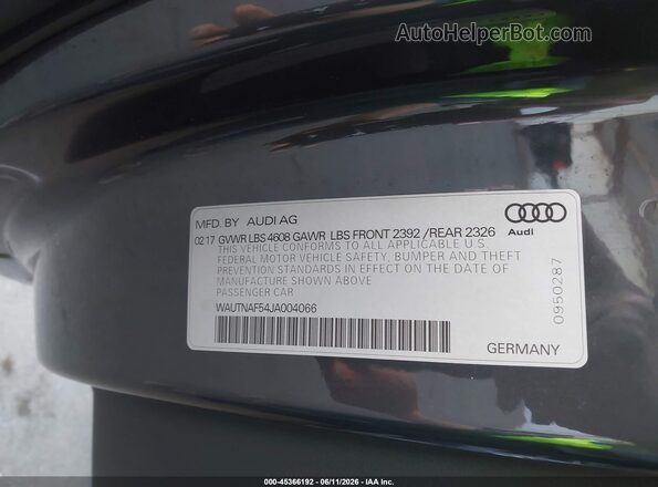 WAUTNAF54JA004066 2018 AUDI A5 Серый Вид подкапотного пространства