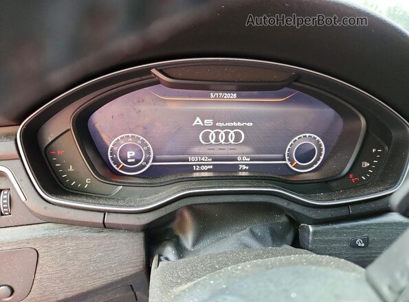 WAUTNAF5XJA036830 2018 AUDI A5 White Instrument cluster view