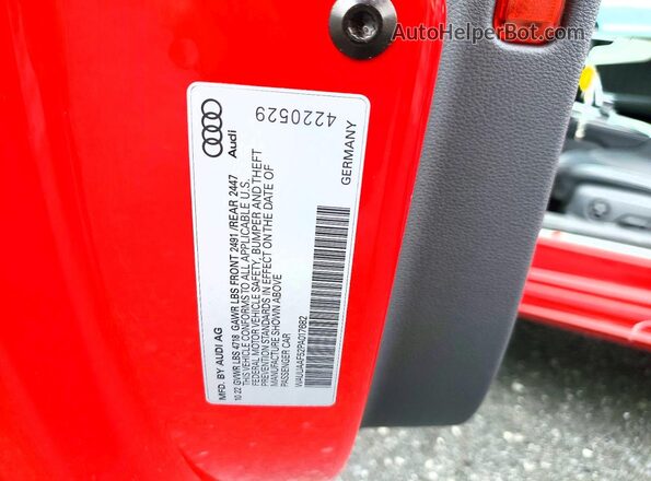 WAUUAAF52PA017682 2023 AUDI A5 Красный Вид подкапотного пространства