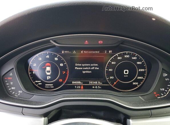 WAUUNAF54JA109985 2018 AUDI A5 Black Սարքավորումների վահանակի տեսք