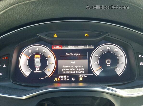 WAUV2AF28KN018361 2019 AUDI A7 Charcoal Widok zestawu wskaźników