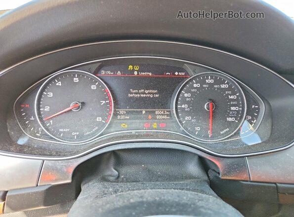 WAUWGAFC1GN006901 2016 AUDI A7 Silver Vista del cuadro de instrumentos
