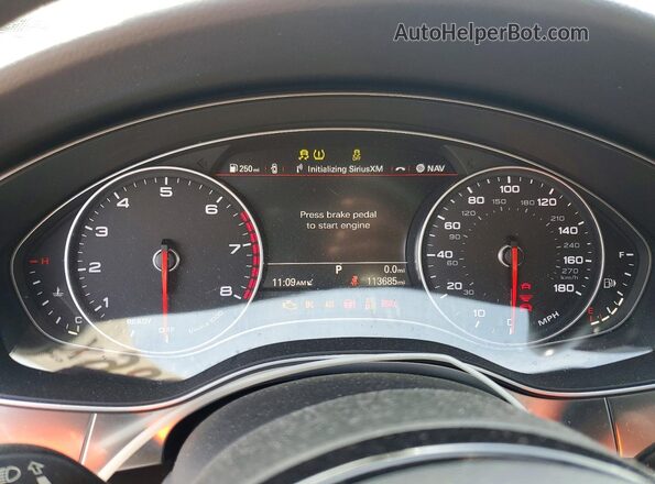WAUWGAFC2GN105131 2016 AUDI A7 Black Vista del cuadro de instrumentos
