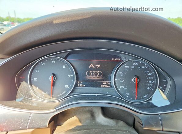 WAUWGAFC3GN163569 2016 AUDI A7 Blue Вид щитка приладів