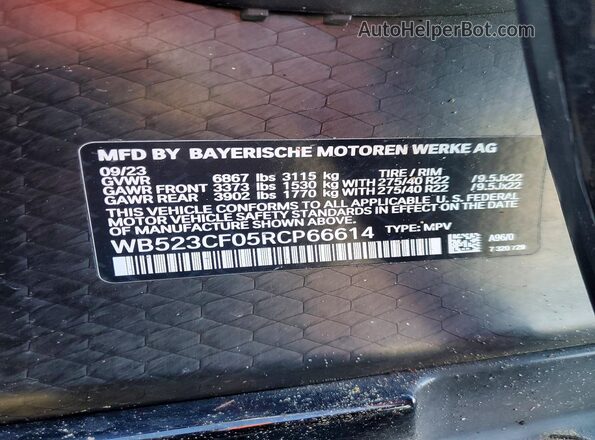 WB523CF05RCP66614 2024 BMW IX White 