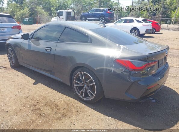 WBA13AR05MCG10694 2021 BMW M4 Gray Rear left