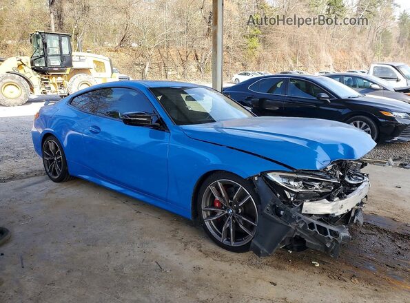 WBA13AR05MCG55313 2021 BMW M4 Blue Front right