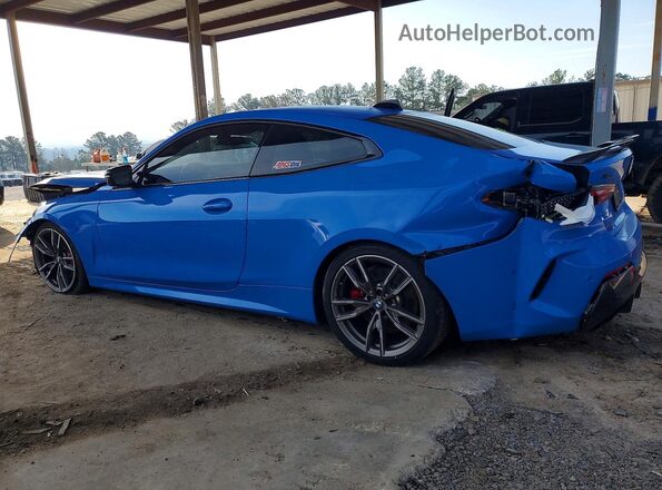 WBA13AR05MCG55313 2021 BMW M4 Blue Rear left