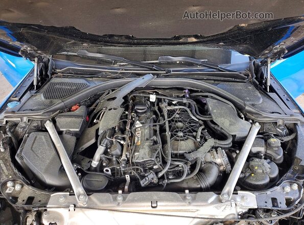 WBA13AR05MCG55313 2021 BMW M4 Blue Rear interior view