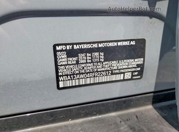 WBA13AW04RFR22612 2024 BMW M4 Gray Widok komory silnika