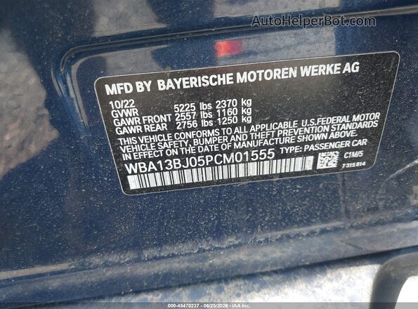 WBA13BJ05PCM01555 2023 BMW 5 SERIES Blue Շարժիչի բաժամունքի տեսք