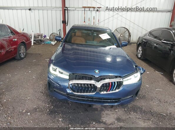 WBA13BJ08NCK29664 2022 BMW 5 SERIES Blue ხელსაწყოთა პანელის ხედი
