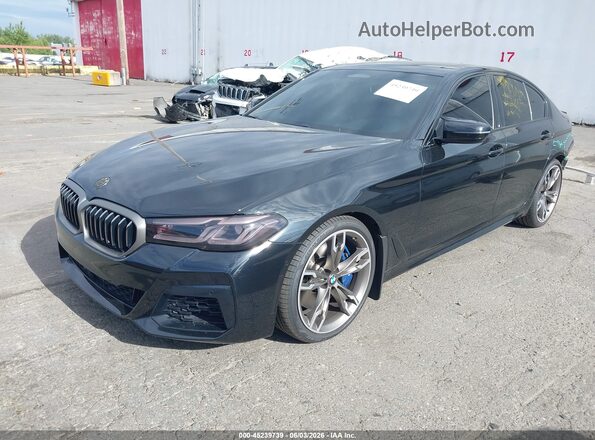 WBA13BK01MCF15677 2021 BMW 5 SERIES Black Передня ліва чверть