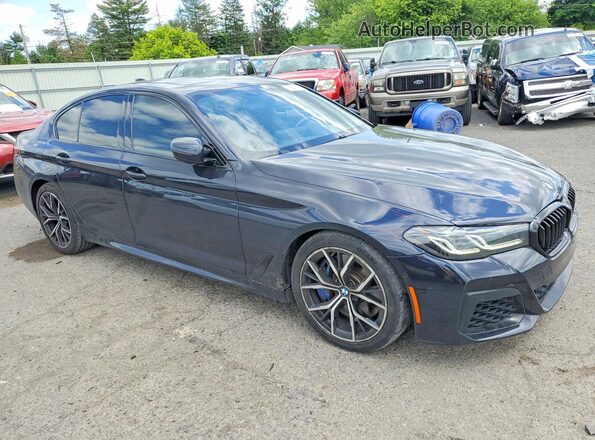 WBA13BK03MCG09740 2021 BMW M5 Blue Delantero derecho